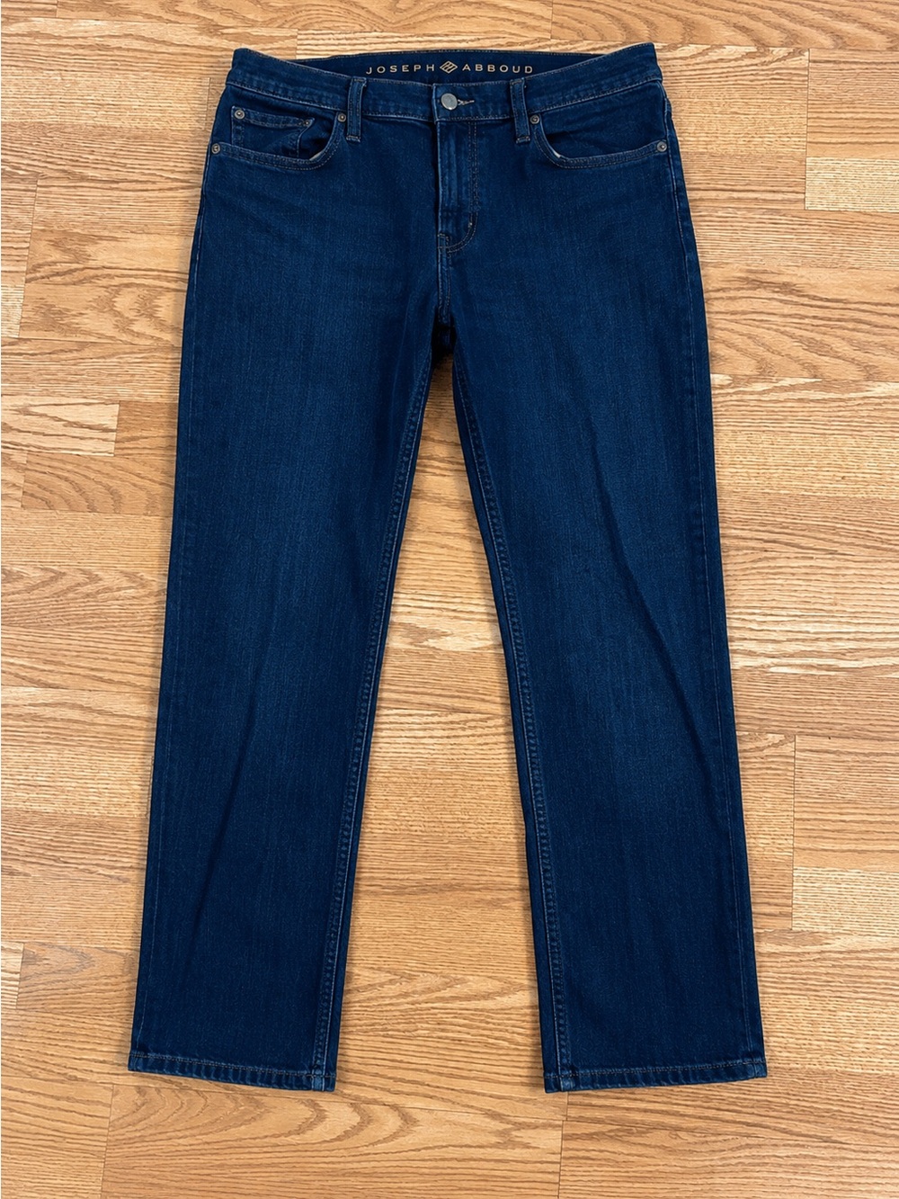 Joseph Abboud Men’s Dark Wash Blue Denim Jeans Slim Fit Straight Leg 5-Pocket